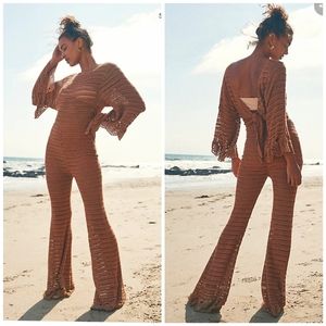 Free people Desert Roads Crochet Jumpsuit size S
